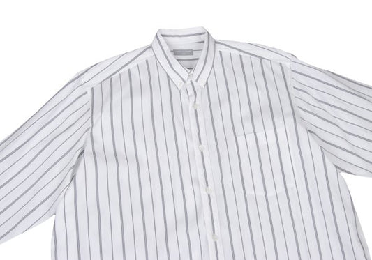 COMME des GARCONS HOMME Cotton Stripe Shirt Wht/Gry Size L
