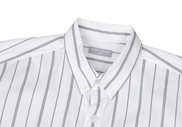 COMME des GARCONS HOMME Cotton Stripe Shirt Wht/Gry Size L