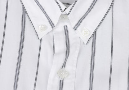 COMME des GARCONS HOMME Cotton Stripe Shirt Wht/Gry Size L