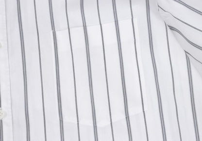 COMME des GARCONS HOMME Cotton Stripe Shirt Wht/Gry Size L