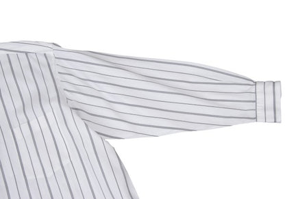 COMME des GARCONS HOMME Cotton Stripe Shirt Wht/Gry Size L