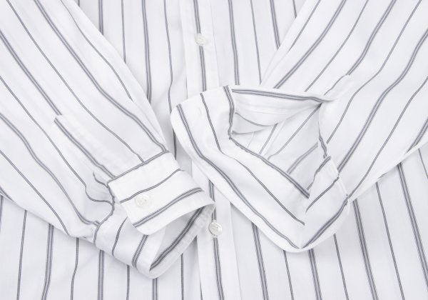 COMME des GARCONS HOMME Cotton Stripe Shirt Wht/Gry Size L