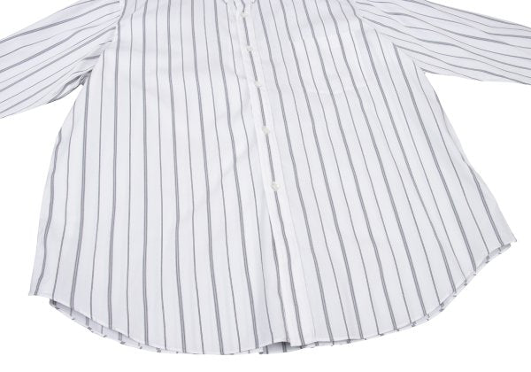 COMME des GARCONS HOMME Cotton Stripe Shirt Wht/Gry Size L