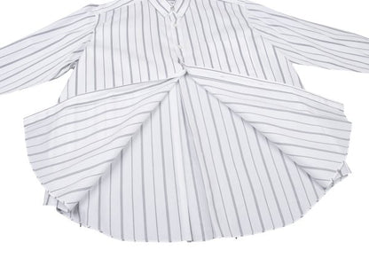 COMME des GARCONS HOMME Cotton Stripe Shirt Wht/Gry Size L