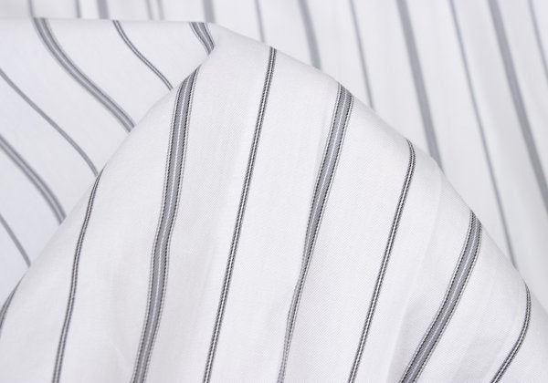 COMME des GARCONS HOMME Cotton Stripe Shirt Wht/Gry Size L
