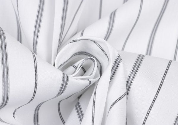 COMME des GARCONS HOMME Cotton Stripe Shirt Wht/Gry Size L