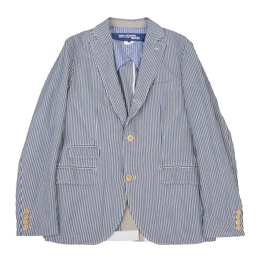 JUNYA WATANABE MAN 14SS Navy White Seersucker Jacket Size M