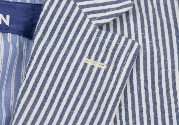 JUNYA WATANABE MAN 14SS Navy White Seersucker Jacket Size M