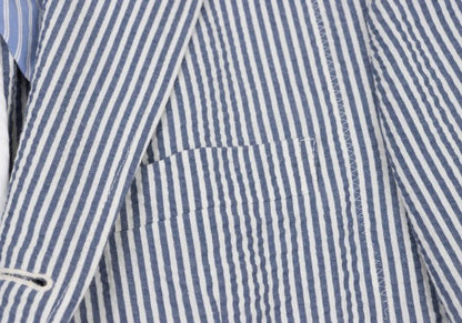 JUNYA WATANABE MAN 14SS Navy White Seersucker Jacket Size M