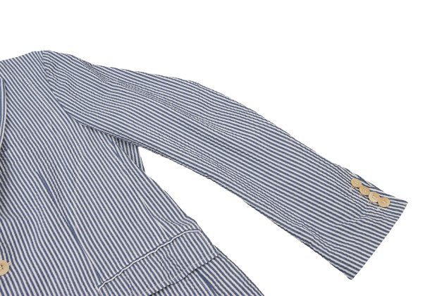 JUNYA WATANABE MAN 14SS Navy White Seersucker Jacket Size M