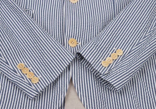 JUNYA WATANABE MAN 14SS Navy White Seersucker Jacket Size M