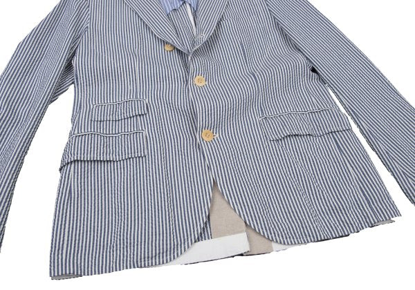 JUNYA WATANABE MAN 14SS Navy White Seersucker Jacket Size M