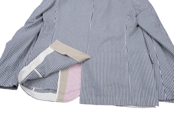 JUNYA WATANABE MAN 14SS Navy White Seersucker Jacket Size M