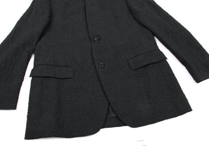 ISSEY MIYAKE MEN 11AW Crinkled Wool 2B Jacket Black Size 2