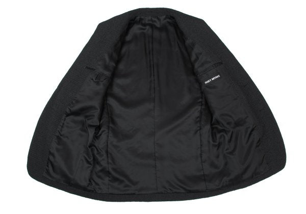 ISSEY MIYAKE MEN 11AW Crinkled Wool 2B Jacket Black Size 2
