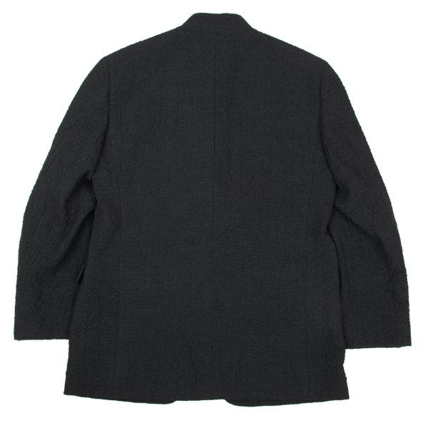 ISSEY MIYAKE MEN 11AW Crinkled Wool 2B Jacket Black Size 2
