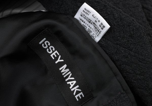 ISSEY MIYAKE MEN 11AW Crinkled Wool 2B Jacket Black Size 2