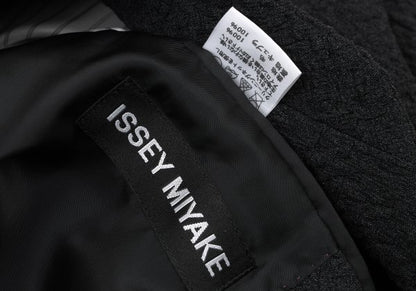 ISSEY MIYAKE MEN 11AW Crinkled Wool 2B Jacket Black Size 2