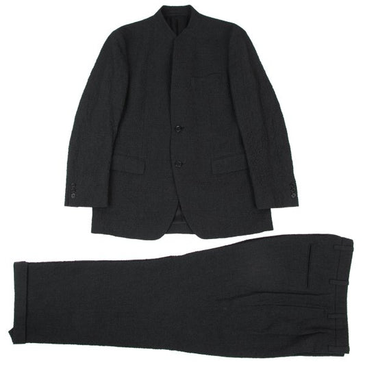 ISSEY MIYAKE MEN Wool Crinkled Suit Black Size 2 3