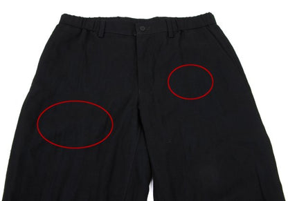 ISSEY MIYAKE MEN Black Wool Poly Shirring Hem Pants Size 2