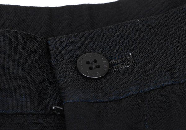 ISSEY MIYAKE MEN Black Wool Poly Shirring Hem Pants Size 2