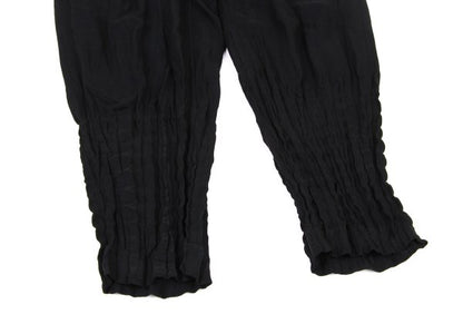 ISSEY MIYAKE MEN Black Wool Poly Shirring Hem Pants Size 2