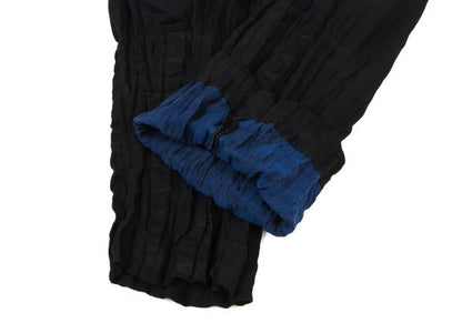 ISSEY MIYAKE MEN Black Wool Poly Shirring Hem Pants Size 2