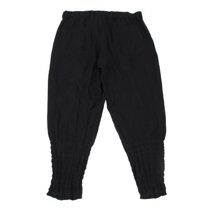 ISSEY MIYAKE MEN Black Wool Poly Shirring Hem Pants Size 2