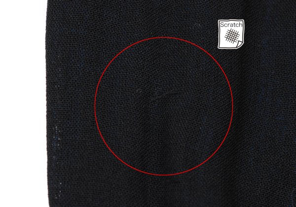 ISSEY MIYAKE MEN Black Wool Poly Shirring Hem Pants Size 2