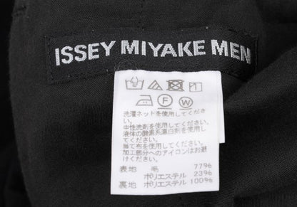 ISSEY MIYAKE MEN Black Wool Poly Shirring Hem Pants Size 2