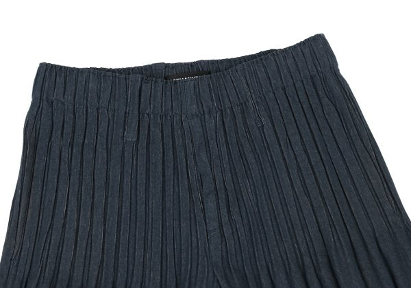 ISSEY MIYAKE MEN 13SS Pleated Cotton-Poly Pants Navy Size 2