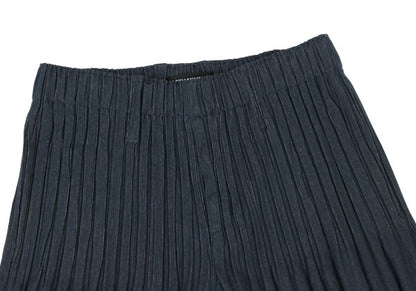 ISSEY MIYAKE MEN 13SS Pleated Cotton-Poly Pants Navy Size 2