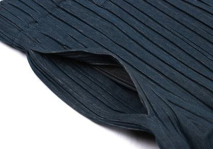 ISSEY MIYAKE MEN 13SS Pleated Cotton-Poly Pants Navy Size 2