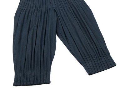 ISSEY MIYAKE MEN 13SS Pleated Cotton-Poly Pants Navy Size 2