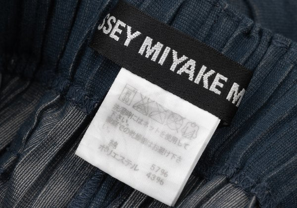 ISSEY MIYAKE MEN 13SS Pleated Cotton-Poly Pants Navy Size 2