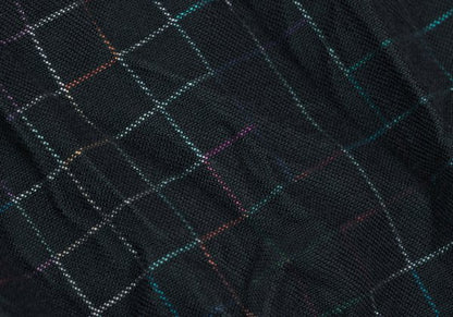 ISSEY MIYAKE MEN 14AW Shirred Graph Check Navy Multi Pants Size 2