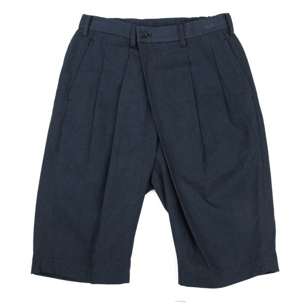 ISSEY MIYAKE MEN 15SS Cotton Linen Shorts Navy Size 1