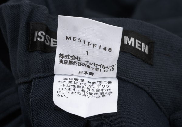 ISSEY MIYAKE MEN 15SS Cotton Linen Shorts Navy Size 1