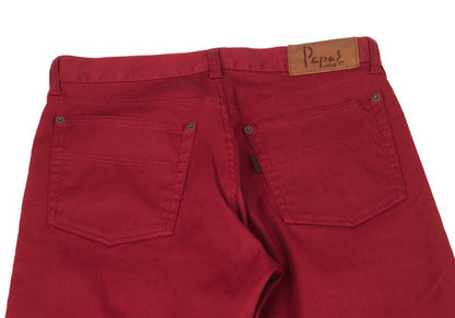Papas Cotton Blend Stretch Pants Red Size 48M