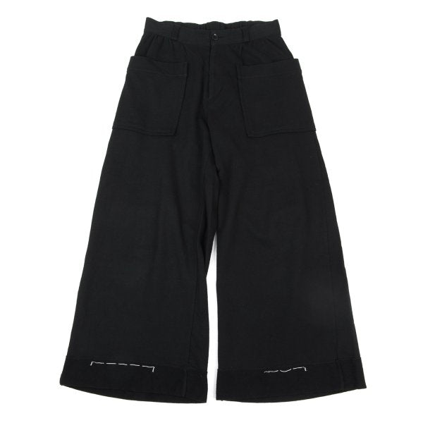 s'yte Basting Stitch Hem Cotton Sweatpants Black Size S