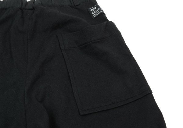 s'yte Basting Stitch Hem Cotton Sweatpants Black Size S