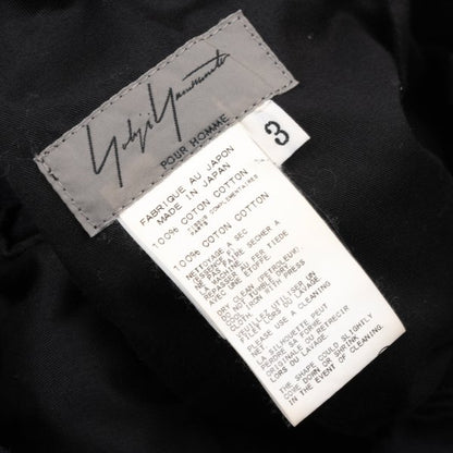Yohji Yamamoto POUR HOMME Cotton Line Pants Black Size 3