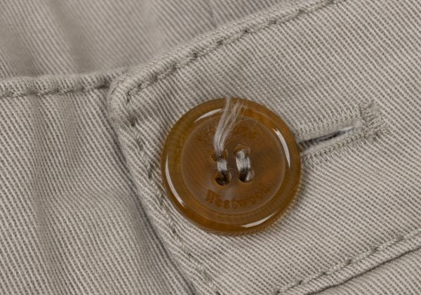 Vivienne Westwood MAN Cotton Button Fly Pants Greige Size M