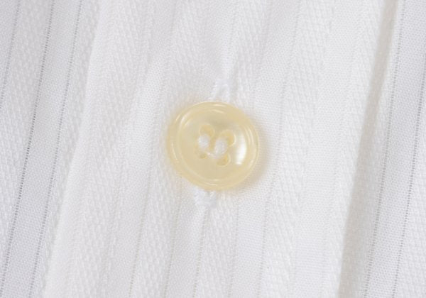 DOLCE&GABBANA Sheer Stripe Layered Cotton Shirt Size 41