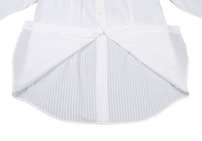 DOLCE&GABBANA Sheer Stripe Layered Cotton Shirt Size 41