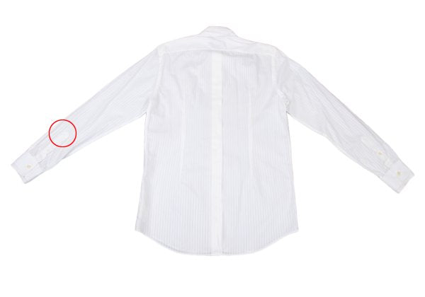 DOLCE&GABBANA Sheer Stripe Layered Cotton Shirt Size 41