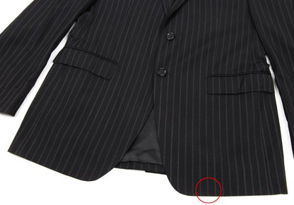 DOLCE&GABBANA Wool Pinstripe 2B Jacket Black Size L