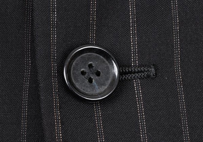 DOLCE&GABBANA Wool Pinstripe 2B Jacket Black Size L