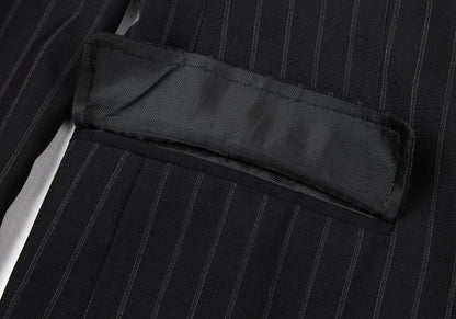 DOLCE&GABBANA Wool Pinstripe 2B Jacket Black Size L