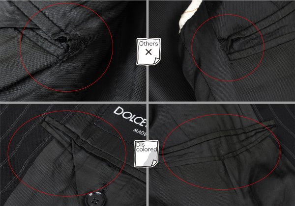 DOLCE&GABBANA Wool Pinstripe 2B Jacket Black Size L